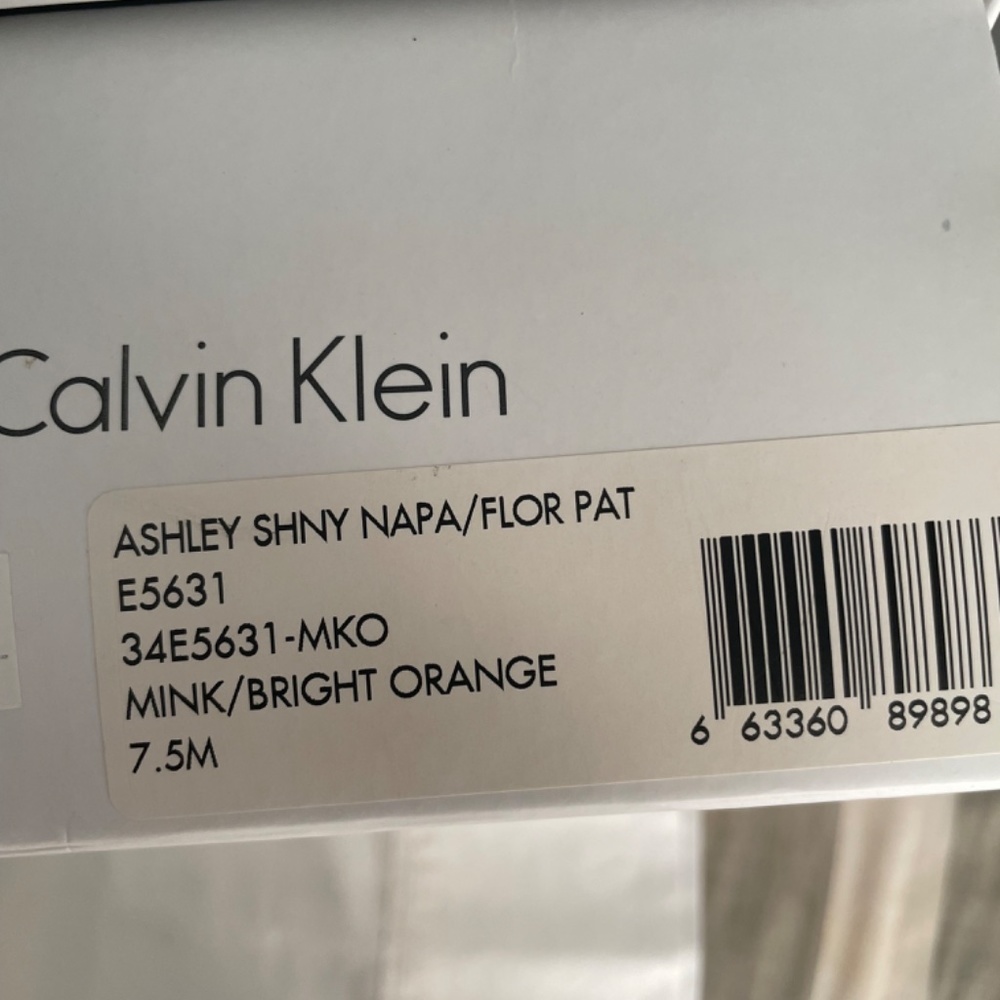 Calvin Klein Ashley pump. Mink and bright orange size 7.5 - Picture 9 of 10